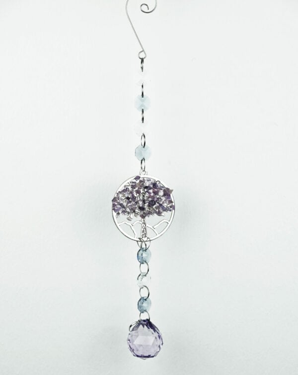 Suncatcher Tree of Life Amethyst Chips