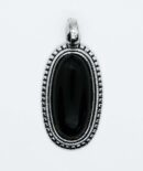 Pendant Oval Obsidian
