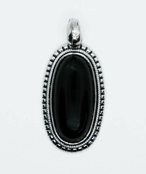 Pendant Oval Obsidian