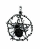 Pendant Spider Obsidian