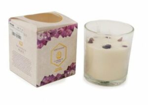 Candle Amethyst 9x10cm