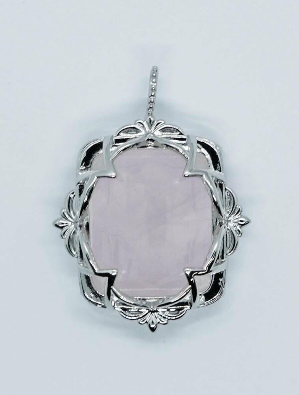 Pendant Oval Rose Quartz
