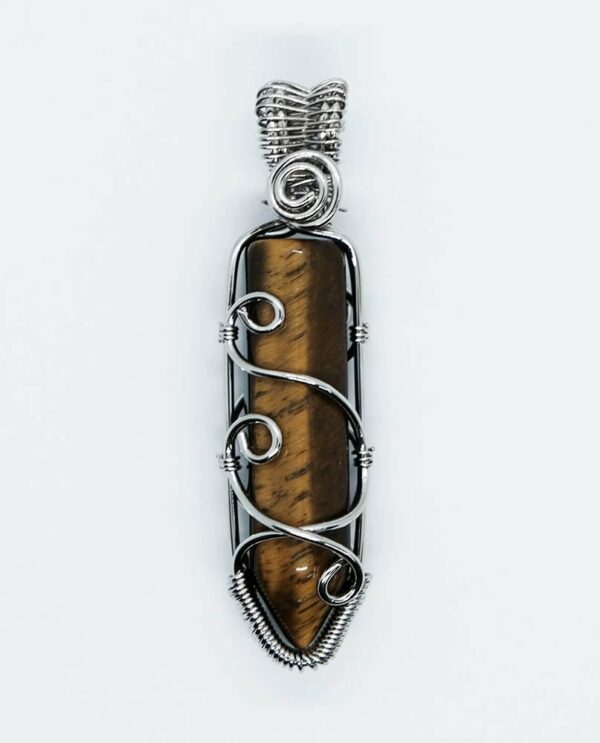 Pendant Point Wired Tiger eye