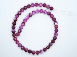 String Bead 8mm Agate Pink