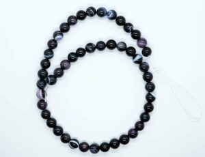String Bead 8mm Agate Purple