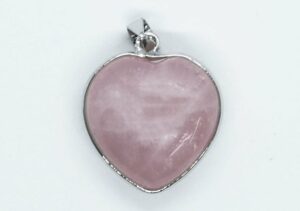 Pendant Heart Caged Rose Qz