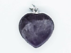 Pendant Heart Caged Amethyst