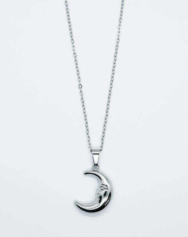 Necklace Stainless Steel Moon