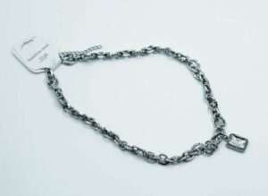 Necklace Stainless Square CZ