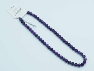 Necklace 8mm Bead Amethyst