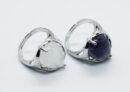 Ring Drop Caged Mix Stones Set