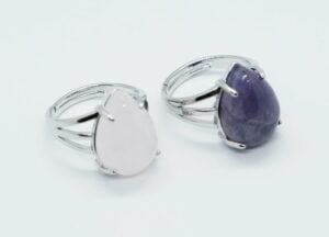 Ring Drop Shape Mix Stones Set