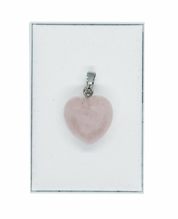 Pendant Heart Rose Qz 15mm