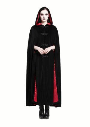 Jacket Cape Black And Red
