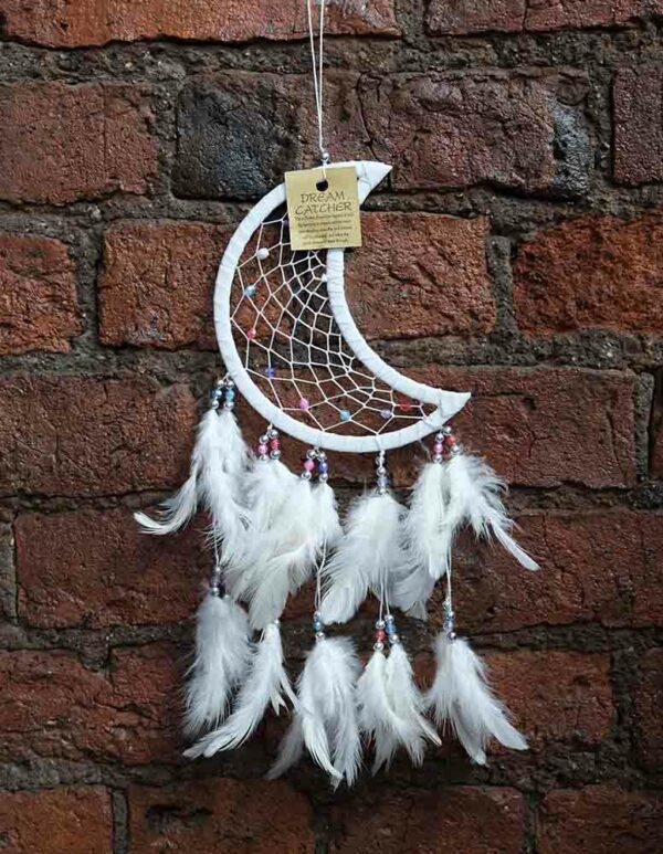 Dream Catcher White 10x25cm Moon