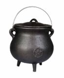 Cauldron With Pentagram H21cm