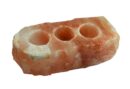 T-Light Holder 3 Hole Rock Salt Rectangular