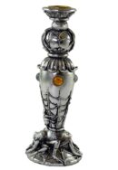 Candle Holder Skull Silver Colour