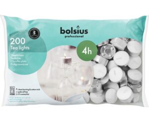 Candle T-Light. Bolsius Professional. 200pcs 4hr Burn