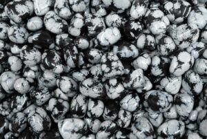 Tumblestone Snowflake Obsidian