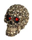 Skull Head With Red Eyes Ivory