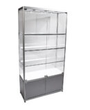Glass Cabinet 1000X400X1980mm 3 Shelves Led Strip Lighting Code 99080