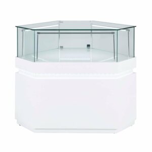 Frameless Display Glass Counter 750X750X1050mm SLW Code 99082
