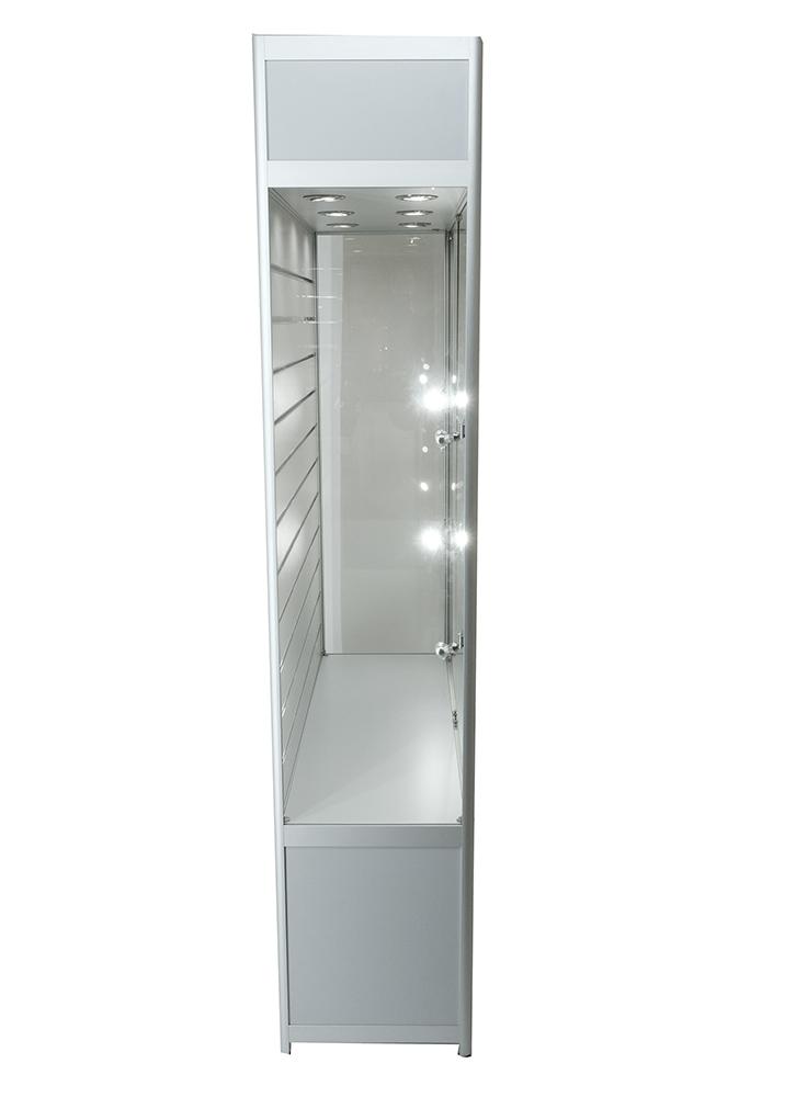Glass Cabinet 1400X400X1980mm Slat Wall Led Bulbs Lighting Code 99105 - Image 2