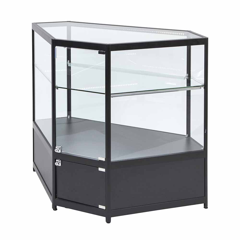 Corner Aluminium Display Glass Counter 850X850X900mm SBT2 Code 99642