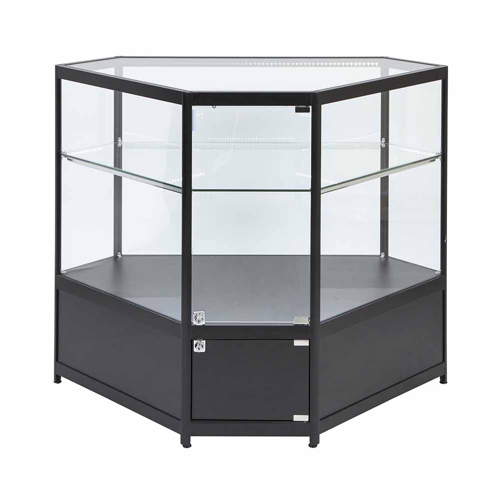 Corner Aluminium Display Glass Counter 850X850X900mm SBT2 Code 99642 - Image 2