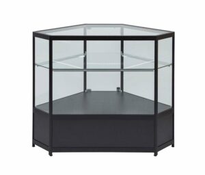 Corner Aluminium Display Glass Counter 850X850X1050mm SBT2 Code 99646