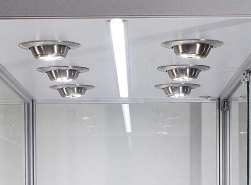 Glass Cabinet 800X400X1980mm 6 Shelves Led Strip Lighting Code 99761 - Image 3
