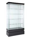 Frameless Glass Cabinet 1000X400X1900mm 4 Shelves Led Strip Lighting Code 99811