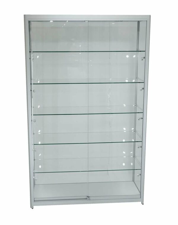 Glass Cabinet 1200X400X1980mm 5 Shelves Led Bulbs Lighting Code 99924