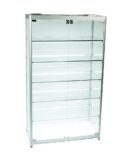Glass Cabinet 800X400X1400mm 5 Shelves Led Strip Lighting Code 99932