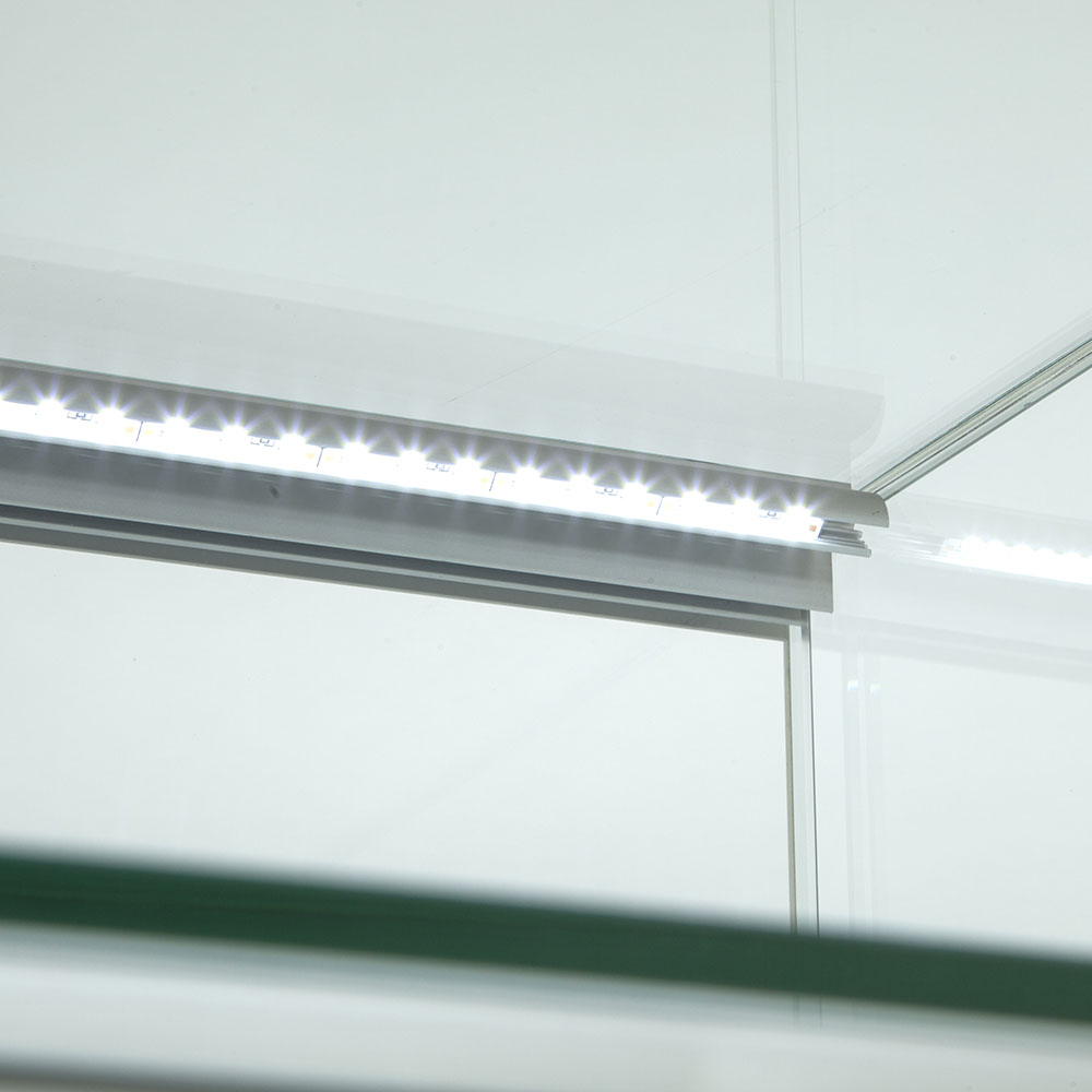 Glass Cabinet 800X400X1400mm 5 Shelves Led Strip Lighting Code 99932 - Image 5