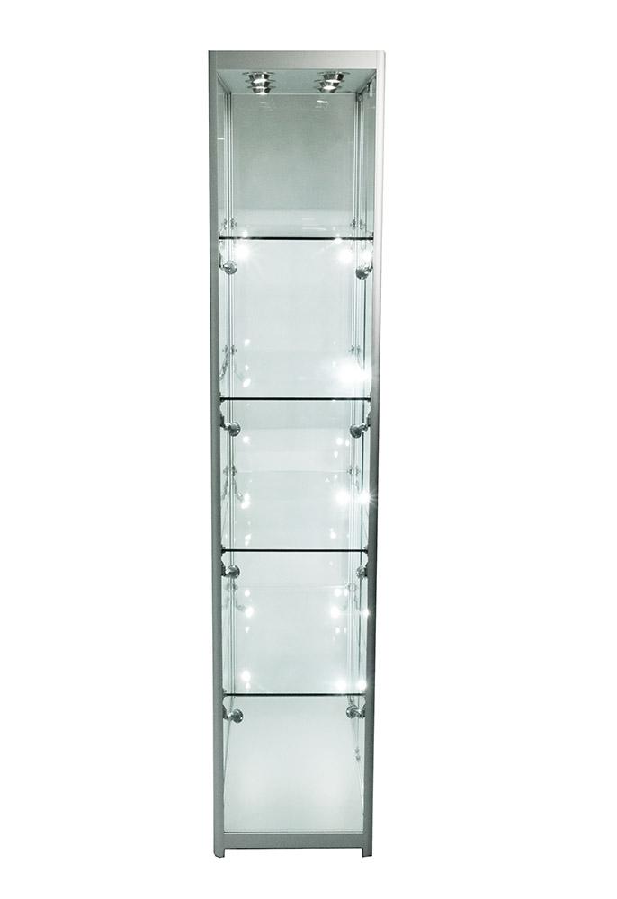 Glass Cabinet 800X400X1980mm 4 Shelves Led Bulb Lighting Code 99939 - Image 2