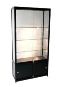 Glass Cabinet 1000X400X1980mm 3 Shelves Halogen Bulb Lighting Code 99941