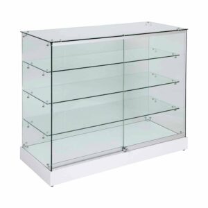 Frameless Display Glass Counter 1200X500X1050mm W Code 99976