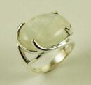 Silver Ring Oval Rainbow