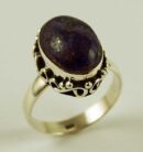Silver Ring Oval Lapis