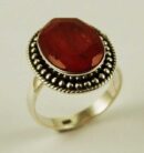 Silver Ring Oval Ruby