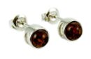 Silver Earring Amber Stud