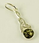 Silver Pendant Amber