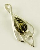 Silver Pendant Amber