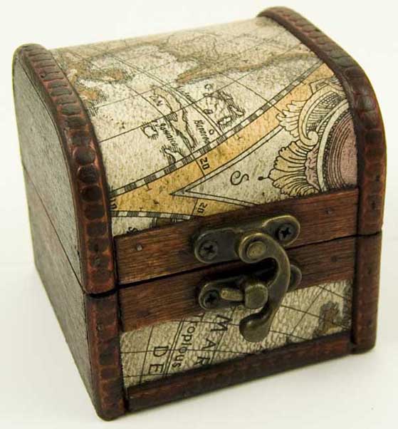Box Wooden Chest 8X8X8cm