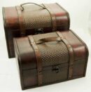 Box Wooden Trunk Set Of 2