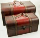Box Wooden Trunk Set Of 2