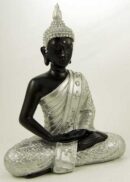 Buddha Sitting Black And Silver