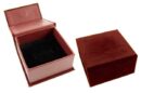 Ring Box Maroon Velvet